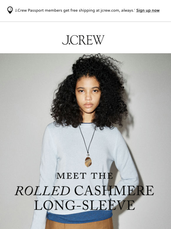 Meet the new rolled cashmere long-sleeve