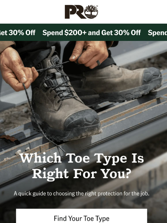 Find The Right Toe Type For The Job.