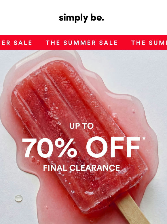 It’s happening: up to 70% off final clearance 🚨