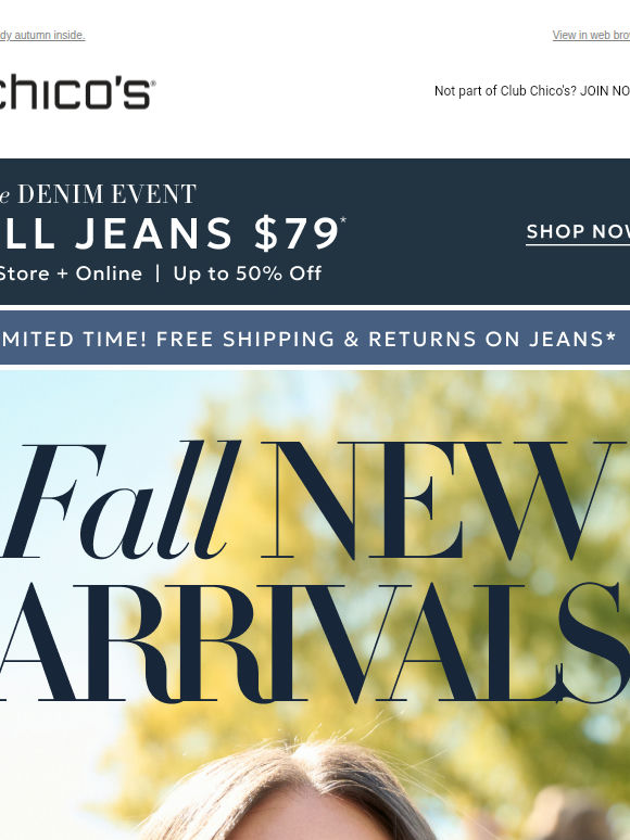 Fall Forward: New Arrivals + $79 Jeans