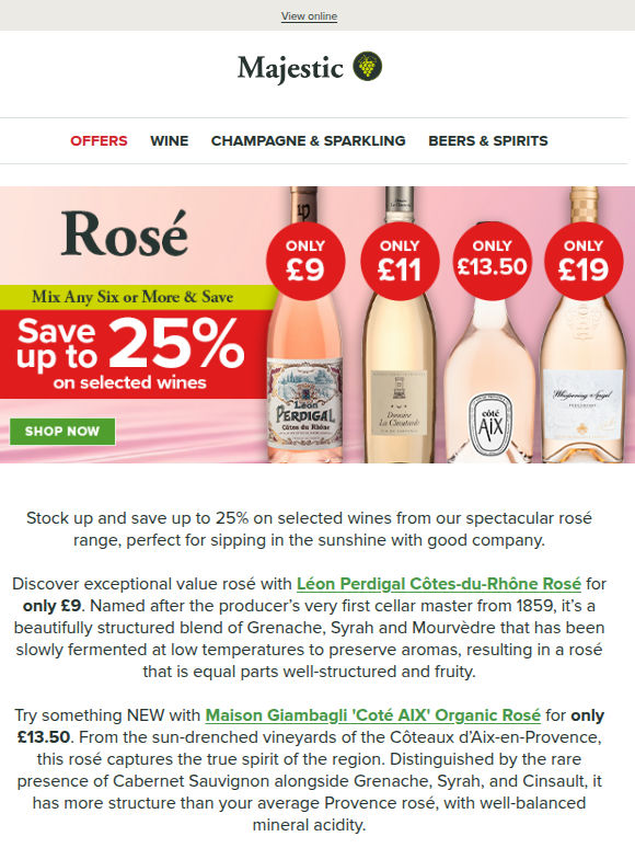 SAVE up to 25% on Rosé