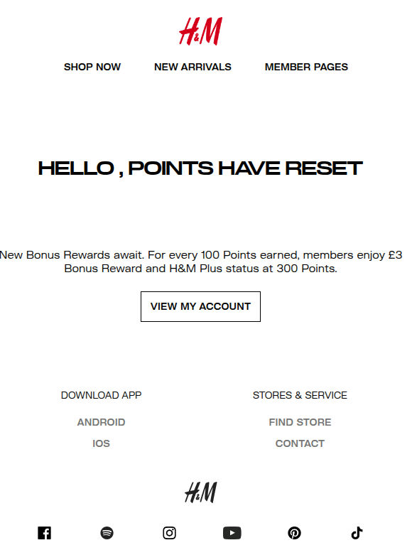 Your points have reset.