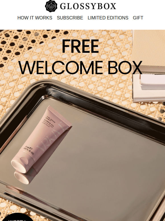 A special gift for your first GLOSSYBOX ❤️