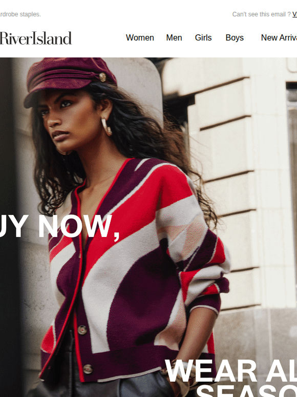 Buy now, wear all season