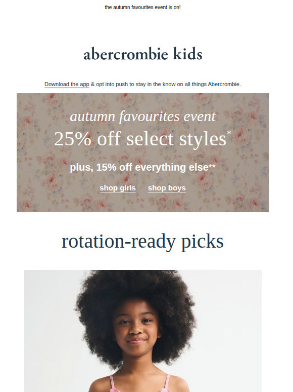 25% OFF select styles* + 15% OFF everything else**