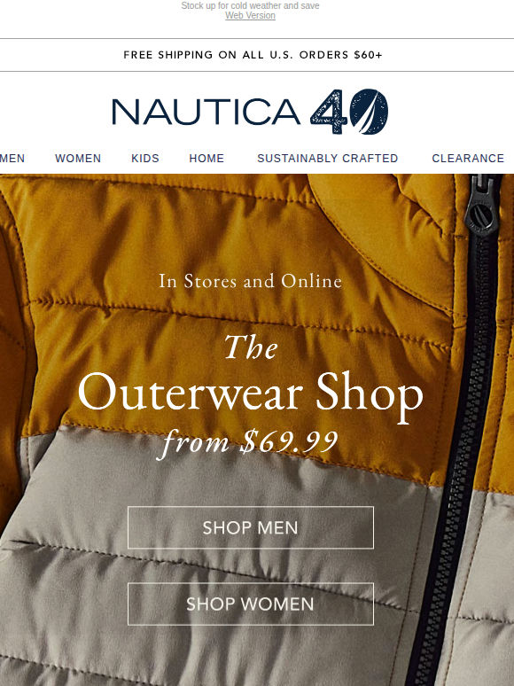 50-70% OFF + Warm outerwear from $69.99