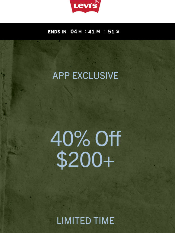 Ends soon: 40% off $200+