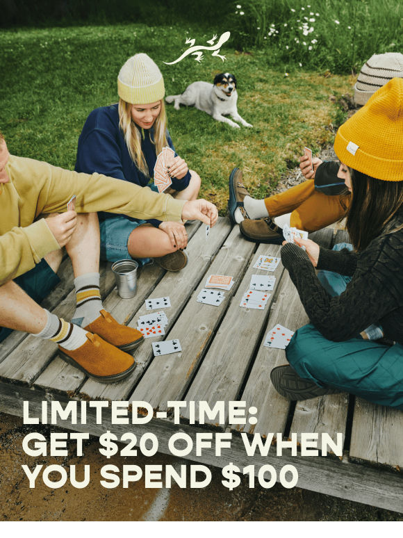 Take $20 off on us when you spend $100!