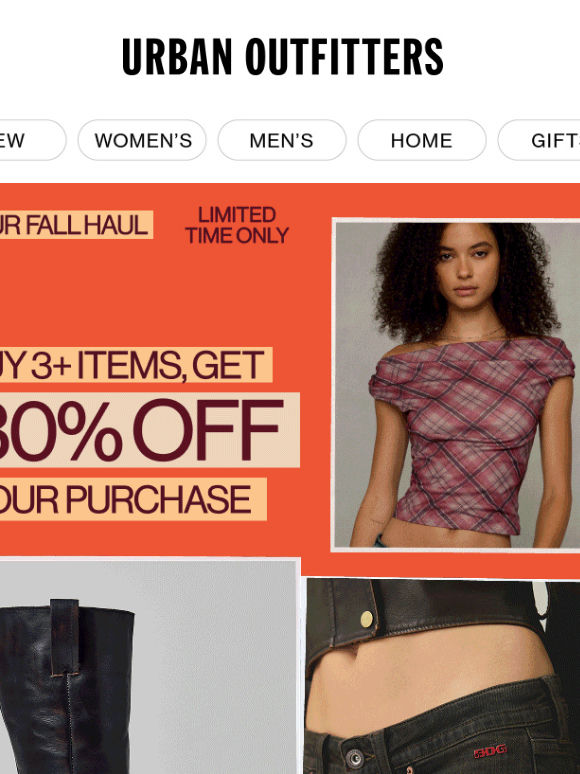Your Fall Haul = 30% Off