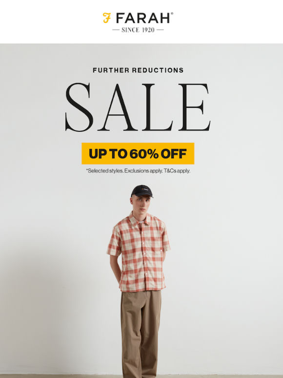 State your dimensions and grab up to 60% off