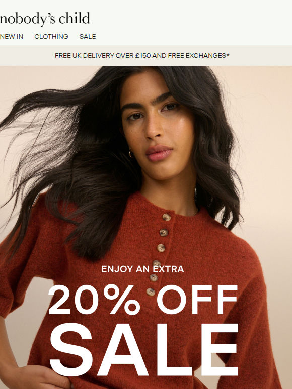 Extra 20% off, just because