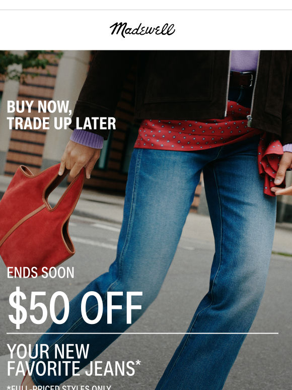 $50 off best-selling jeans ends soon