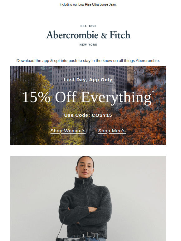 Last day to use code: COSY15 for 15% off everything* in the app.