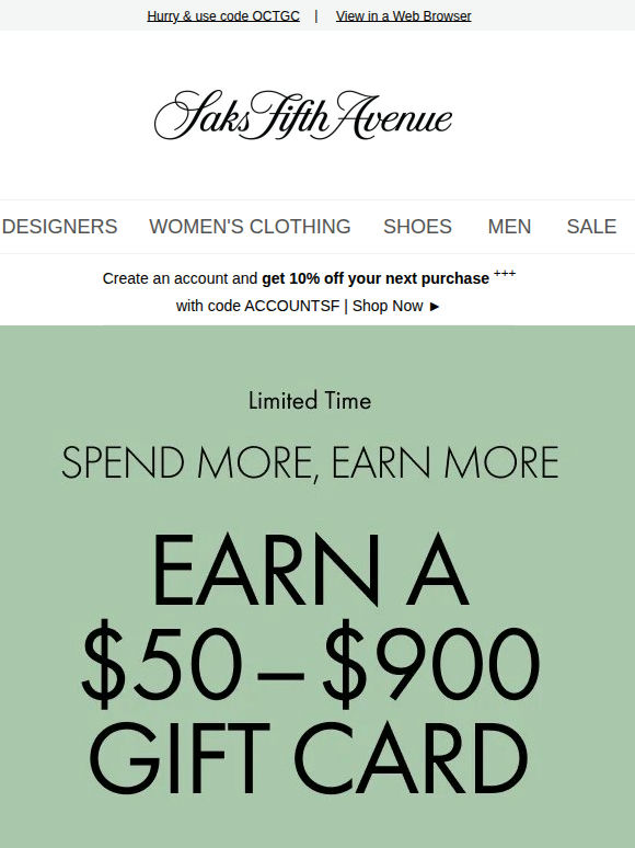 Ends tonight: Earn a $50–$900 gift card