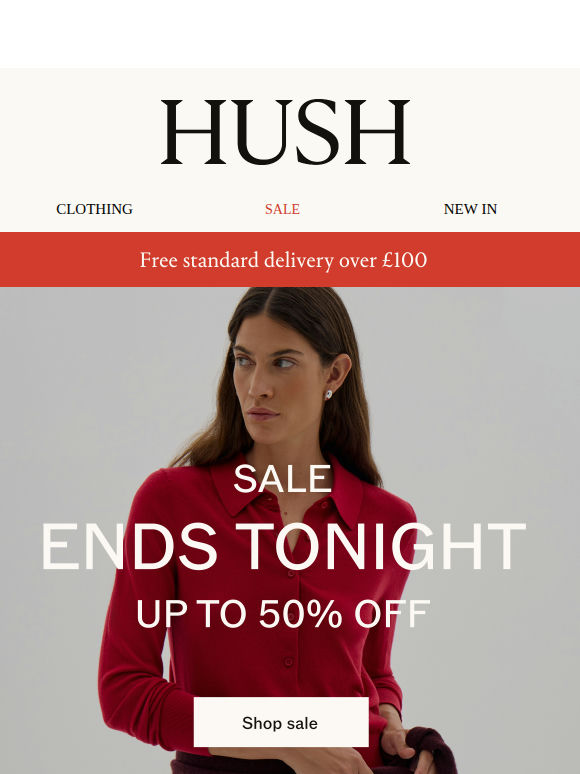 Ends tonight | Up to 50% off