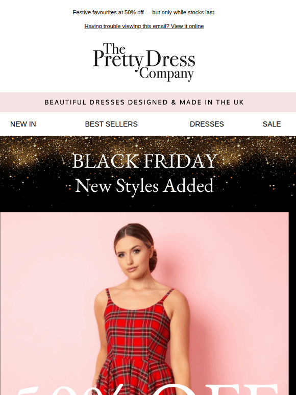 Just Dropped: 50% Off Tilly Tartan Berry & Priscilla Red! ♥️