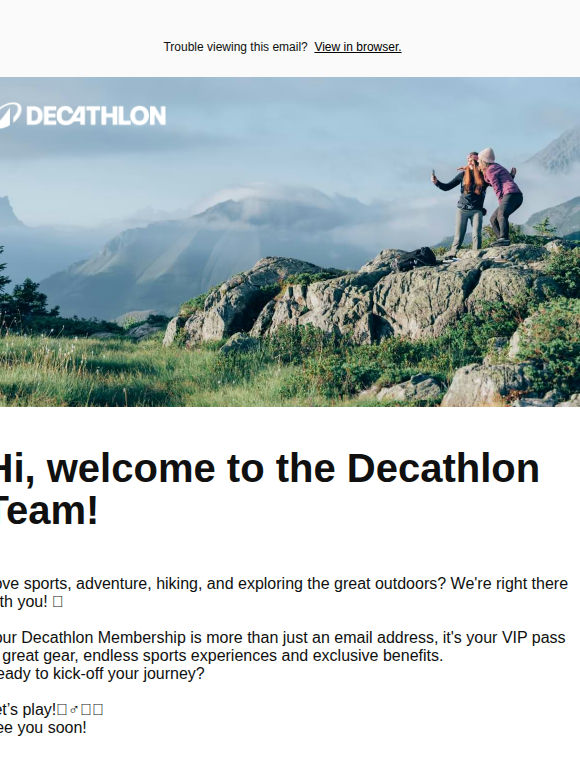 Welcome to the Decathlon Team 👏🏃‍♀️🧘‍♀️🏌️‍♂️