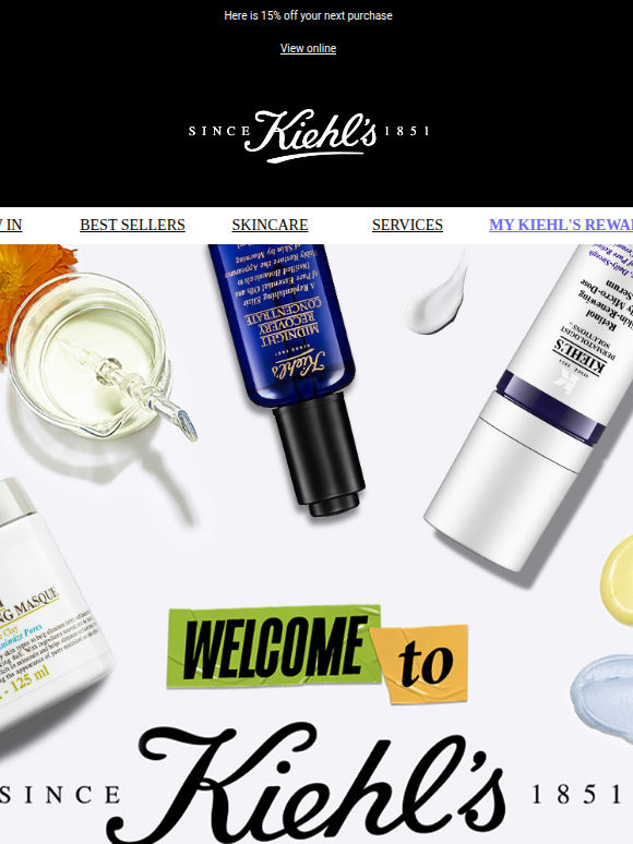 Hi, welcome to Kiehl’s 👋