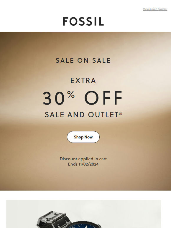 Extra 30% off sale and outlet