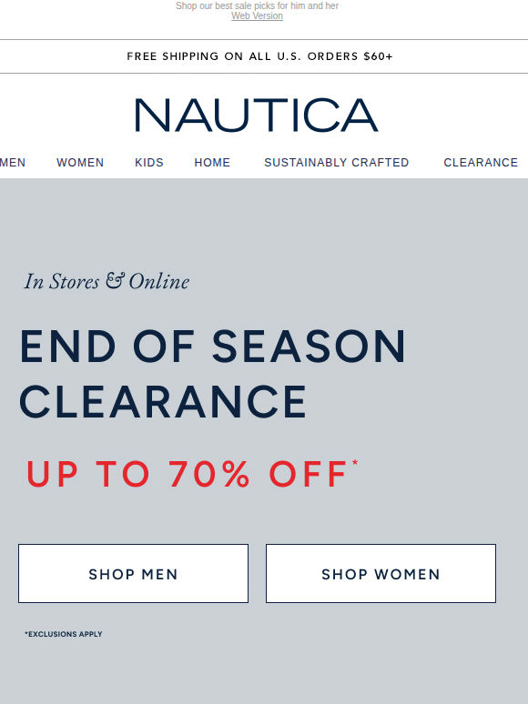 Up to 70% off this season's best styles