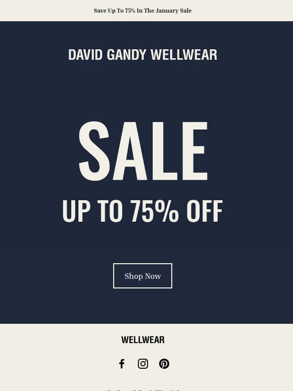 [Further Reductions] Save Up To 75% In Our January Sale