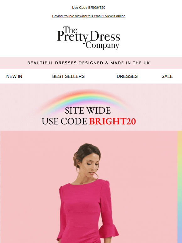 Brighten your day, 20% Off site-wide, with code BRIGHT20 🌈
