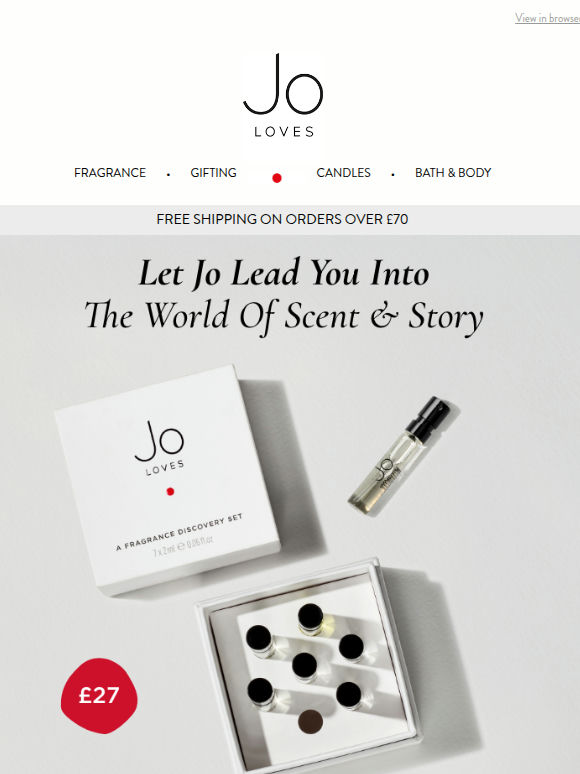 Begin Your Jo Loves Journey for £27