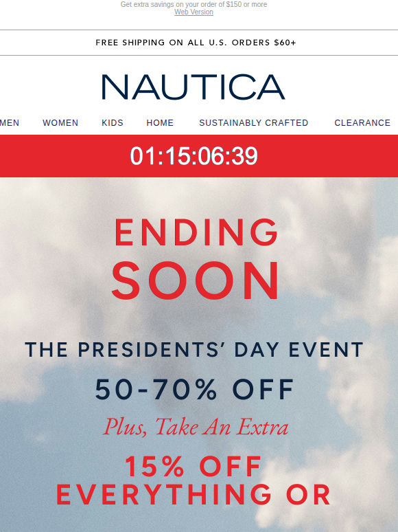 ⏳ ENDING SOON!  50-70% Off + Extra 15% Off Everything!