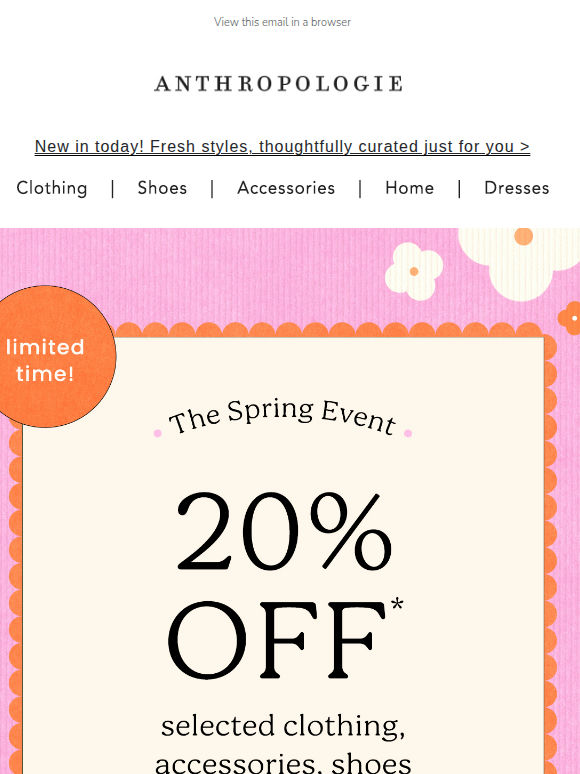 The Spring Event is ON: 20% OFF 🚨