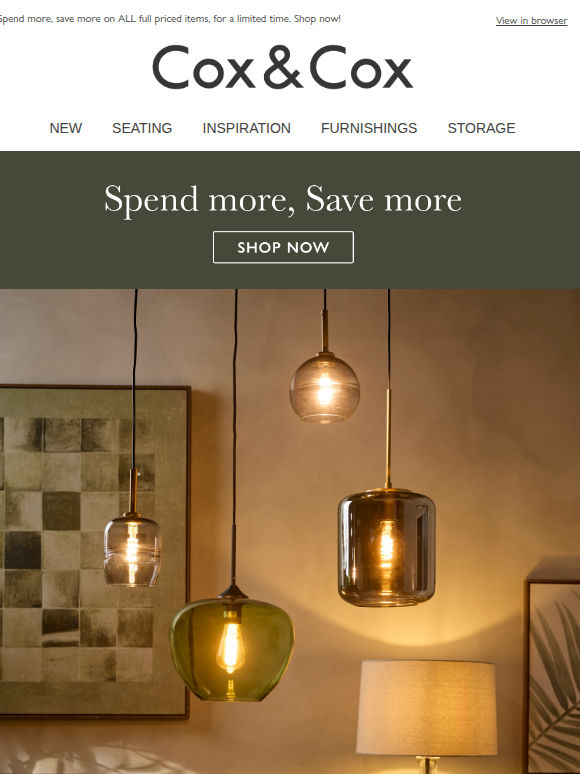 NEW lighting for home & garden | Up to 25% OFF this week