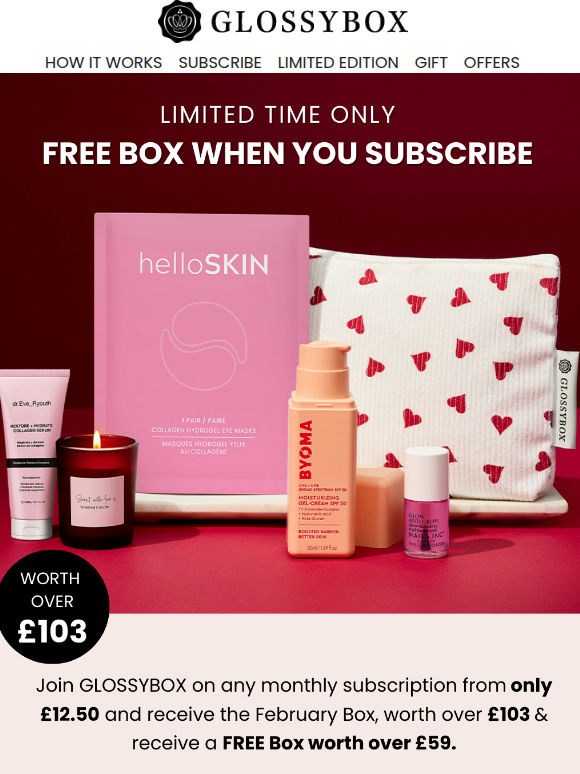 Your first GLOSSYBOX is extra special ✨