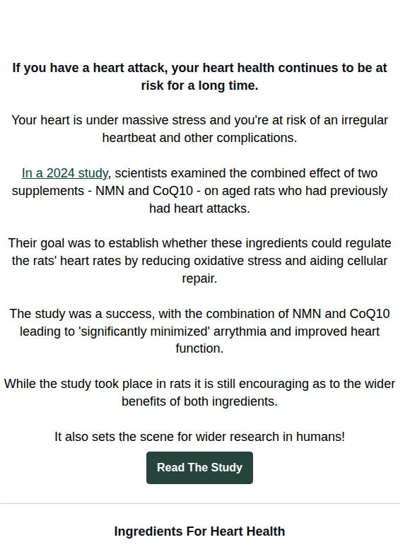 Study: 2 Ingredients Helped Rats Recover From Heart Attacks ❤️