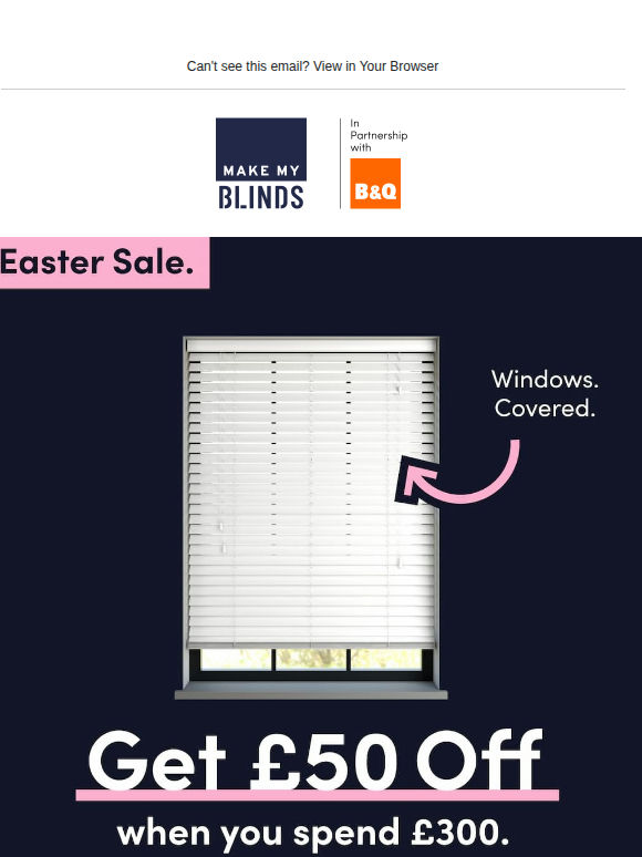 Enjoy £50 off your new blinds...