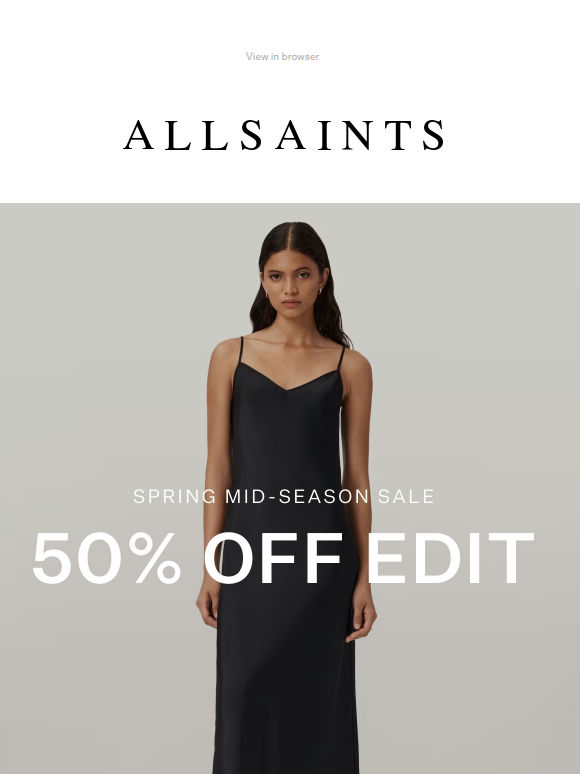 It’s Here: The 50% Off Edit