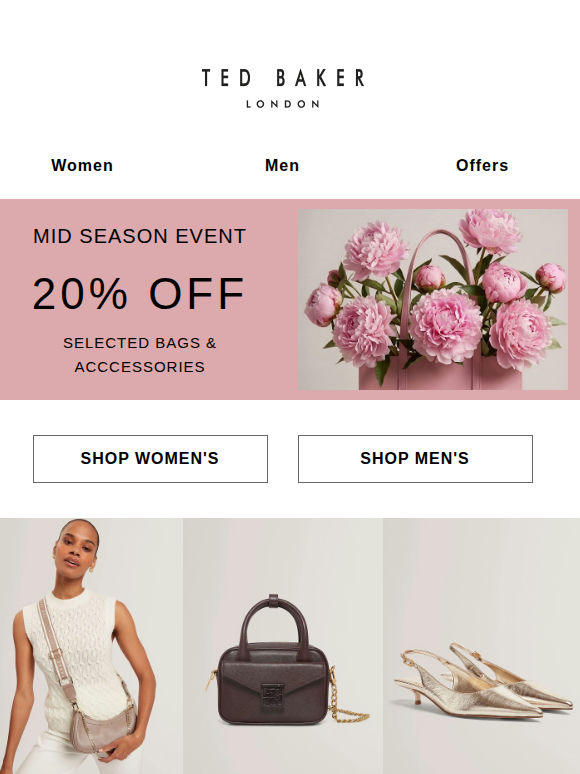 20% Off Selected Bags & Accessories