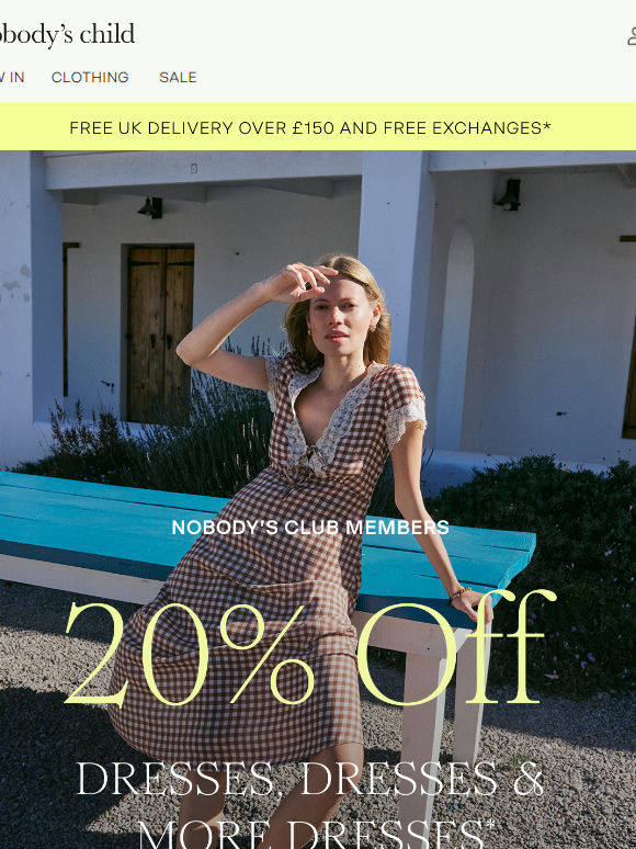 20% off your next dress