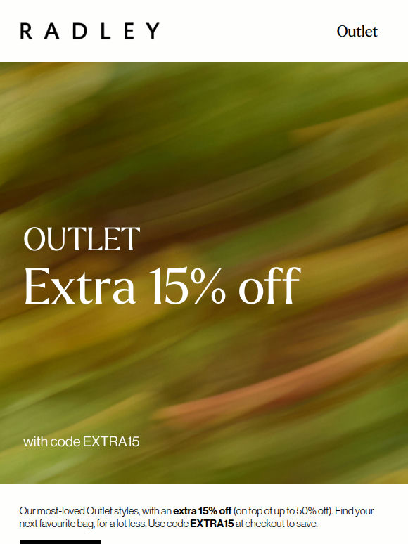 Top Picks: Extra 15% off Outlet