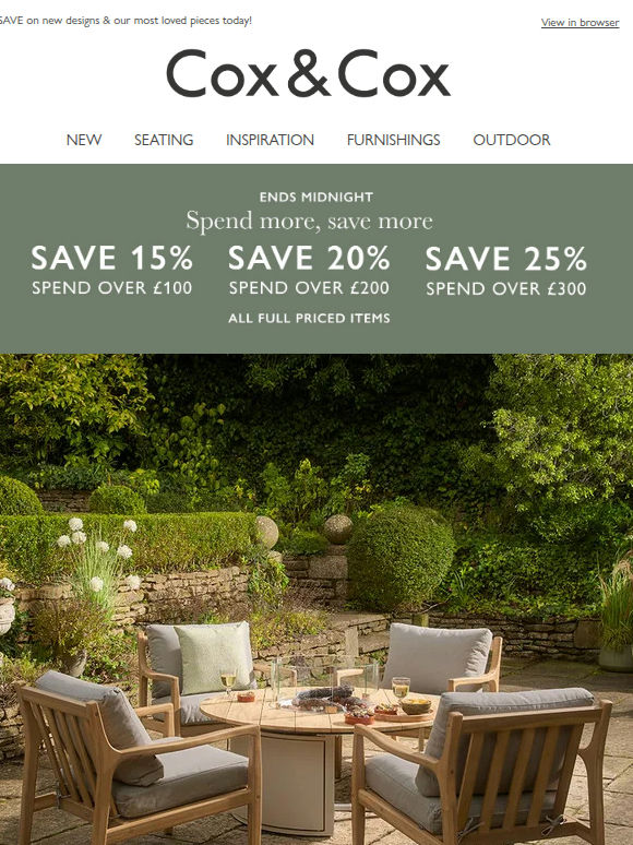 Hurry - up to 25% OFF ends midnight!
