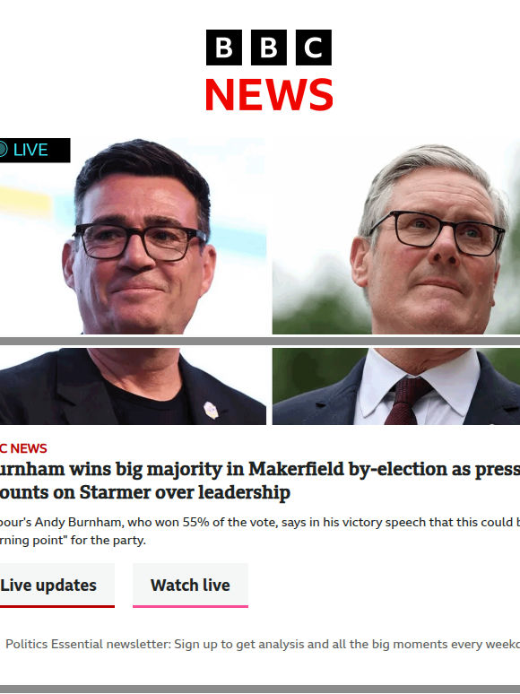 Burnham wins Makerfield by-election | Man arrested after boy injured in zoo crocodile enclosure | Blue sea creatures appear on Welsh beaches