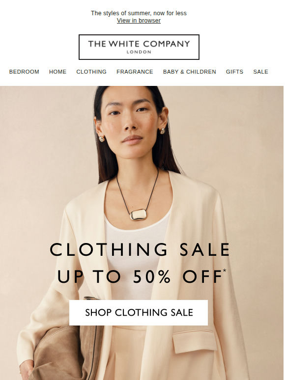 Up to 50% off in your size