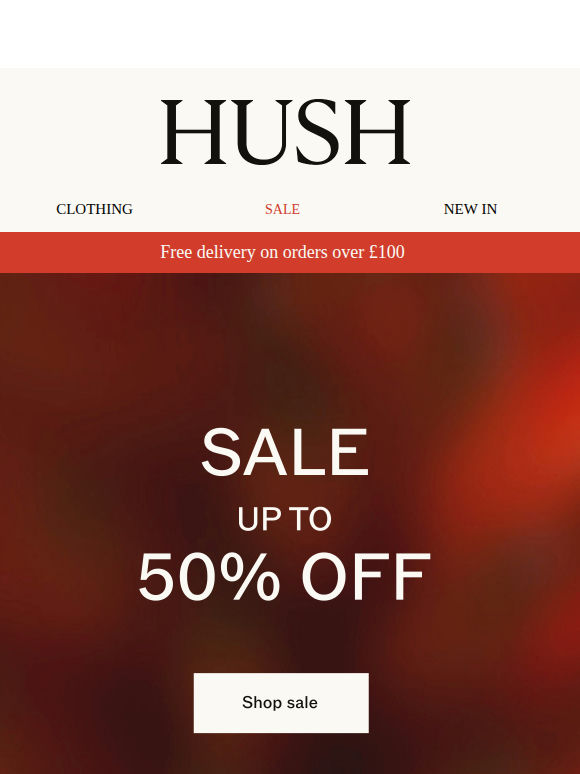Up to 50% off starts now