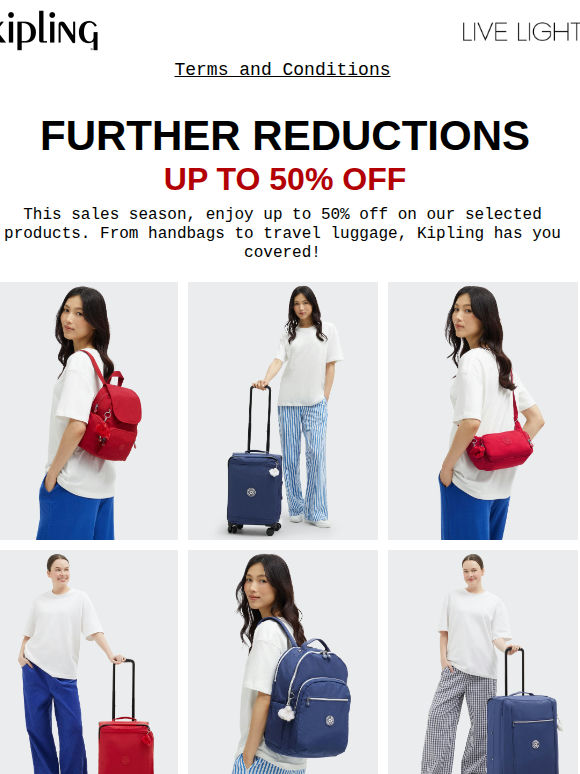 Even more reductions 🛍️ Up to 50% OFF