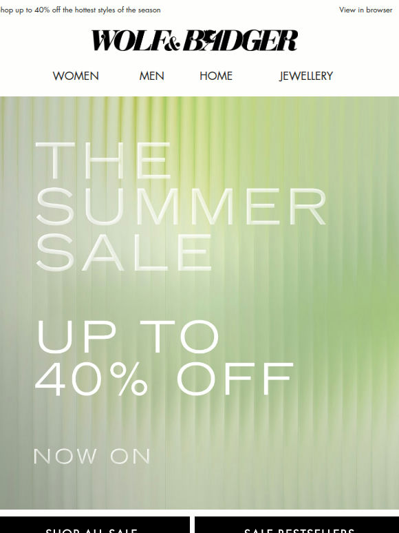 THE SUMMER SALE HAS LANDED