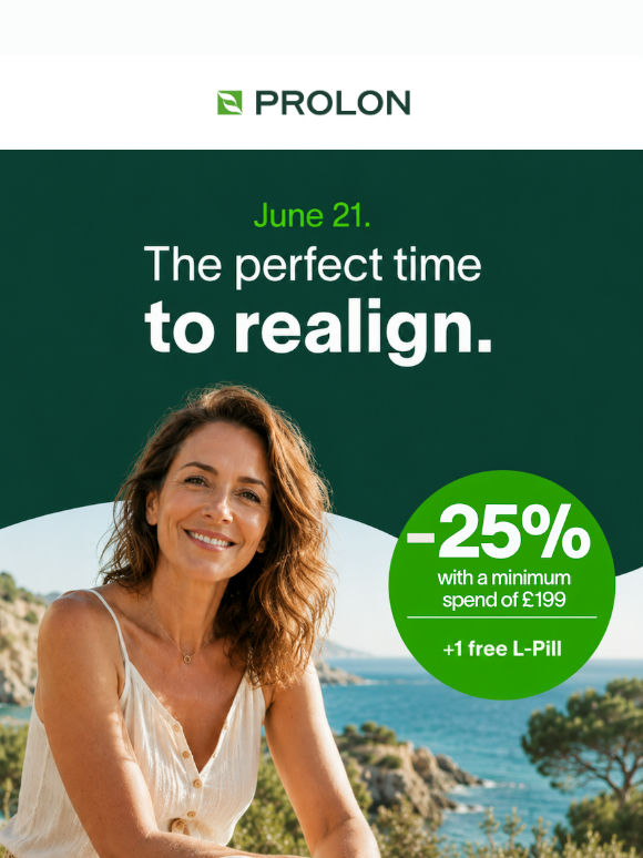 The perfect moment to realign your biological clock with -25% ☀️