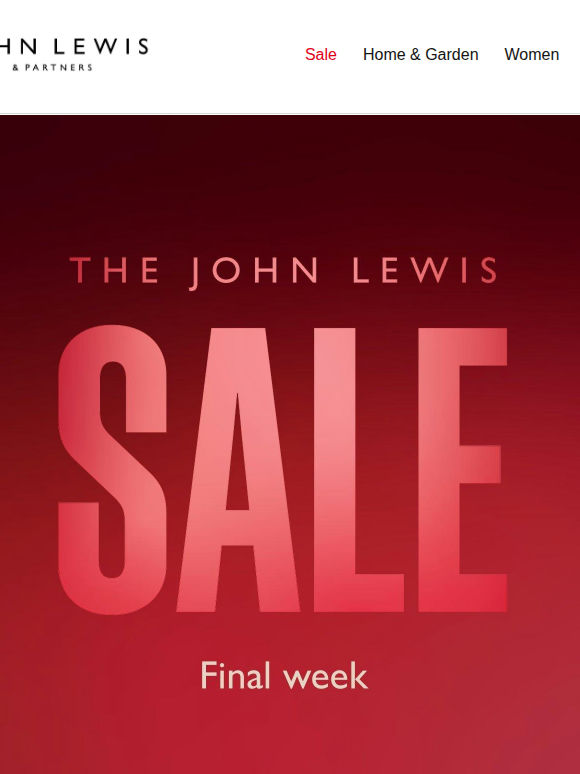 It's the final week of our sale
