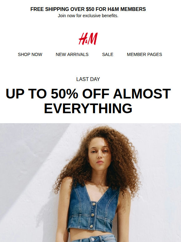 Up to 50% off sitewide ends tonight
