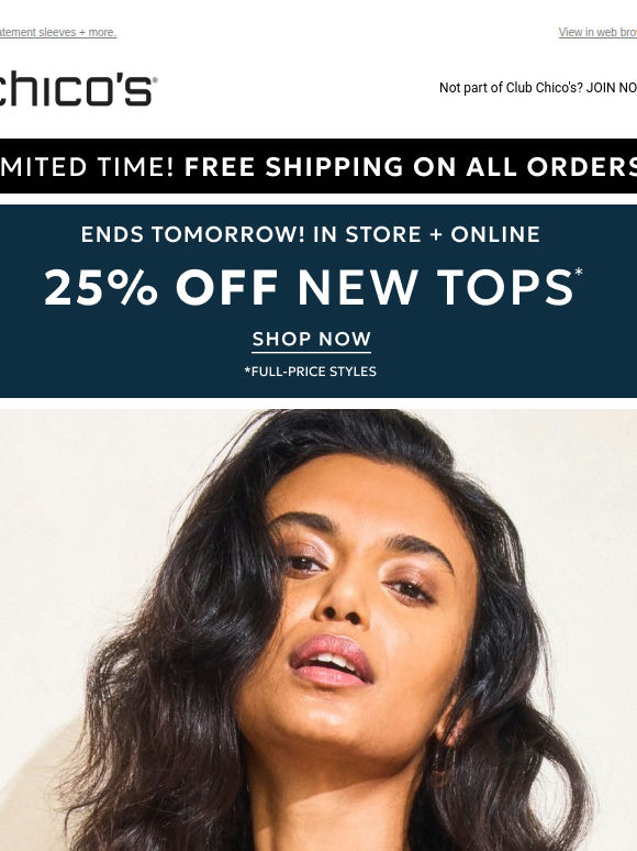 Volume UP! 🔊 25% off NEW tops