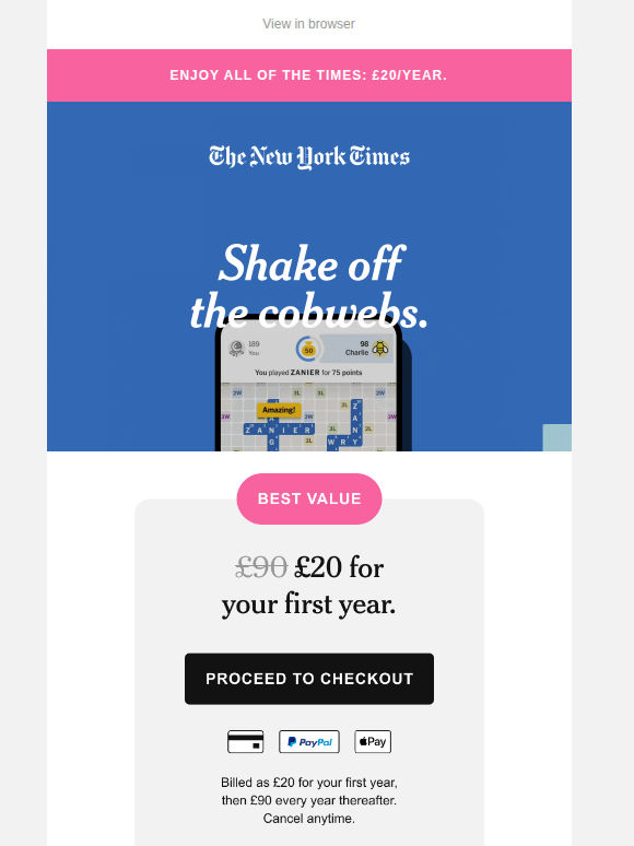Stay curious. And current. Save: £20/year.