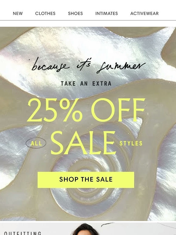 Take an EXTRA 25% off on ALL Sale