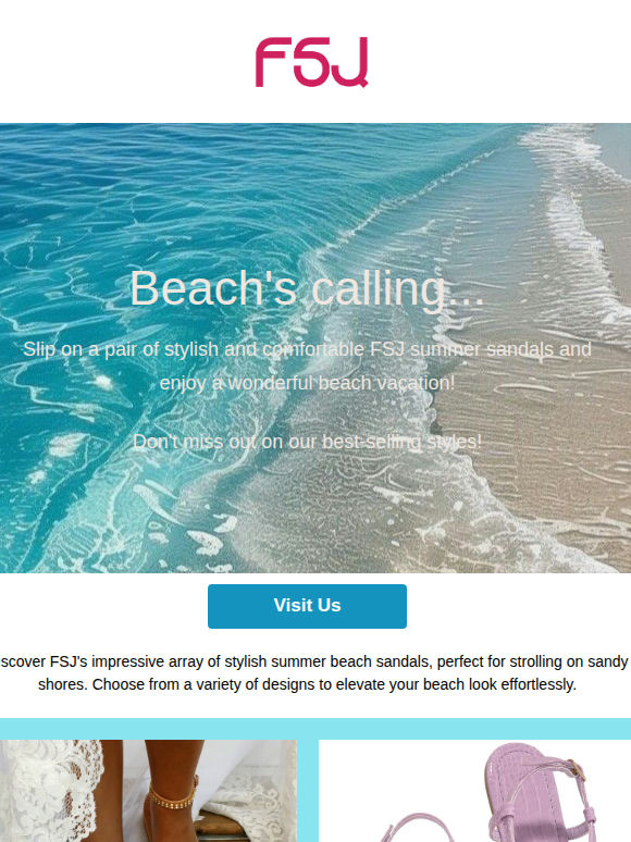 Beach's Calling! - Shop FSJ's Summer Sandals for Your Vacation. 🌊🏊💅